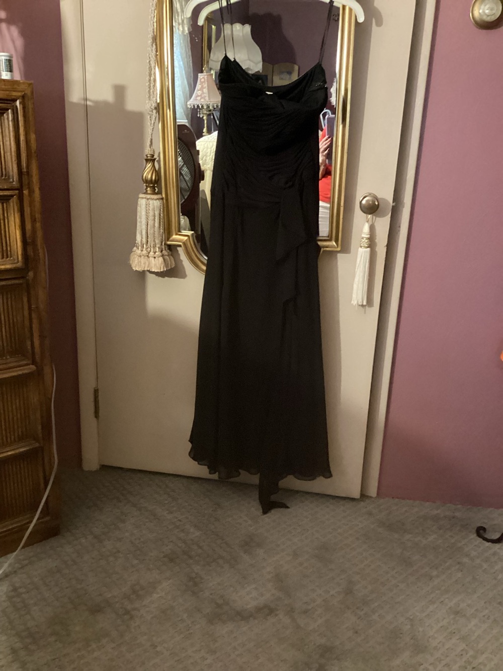 Signature by Sangria Black Spaghetti-Strap Maxi Dress